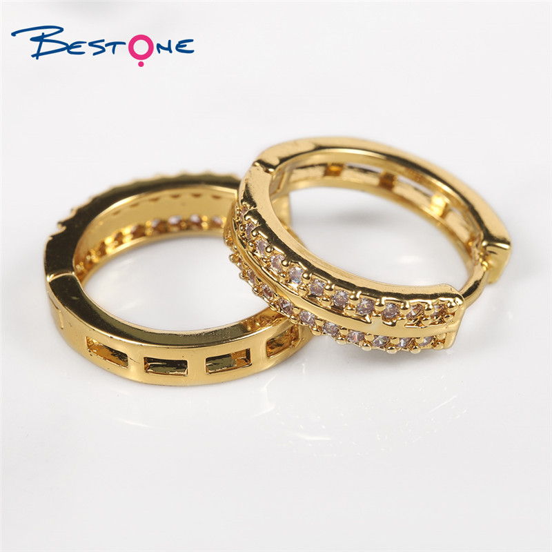 2021 Hot Sale 14K Gold Plated Zircon Hoop Earrings for Women Jewelry