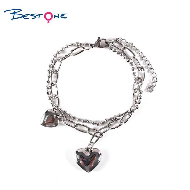 Fashion 304 Stainless Steel Jewelry Chain Charms Bracelet for Women Men