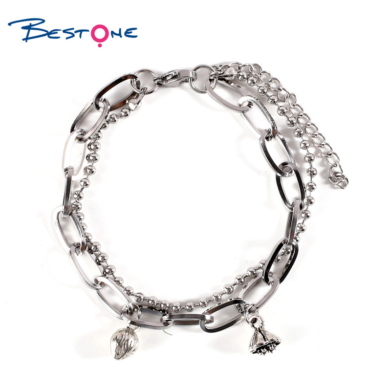 High Quality 304 Stainless Steel Chain HipHop Charms Bracelet Bangles