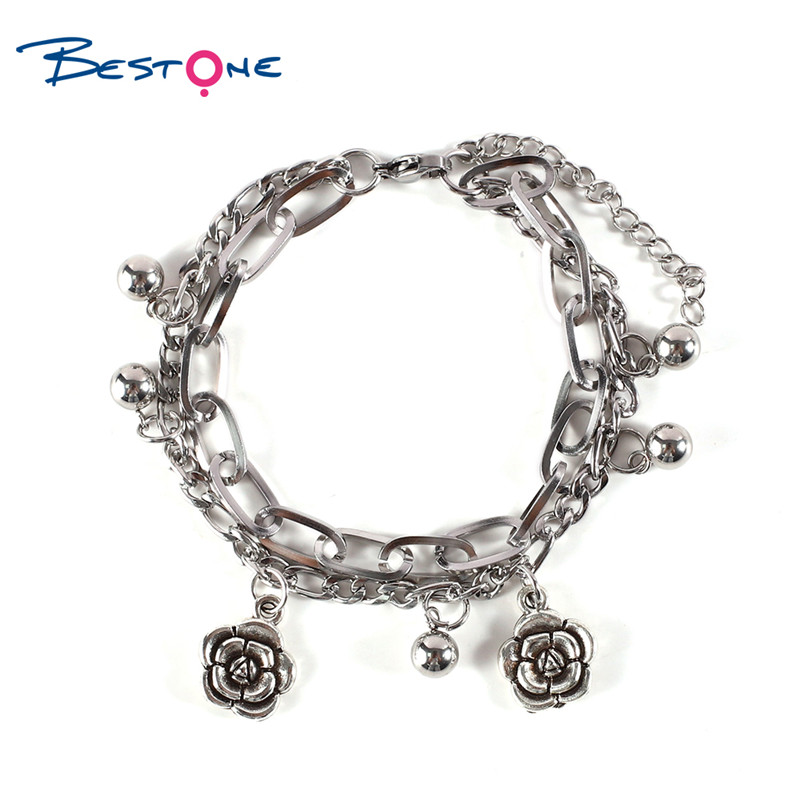 High Quality 304 Stainless Steel Chain HipHop Charms Bracelet Bangles