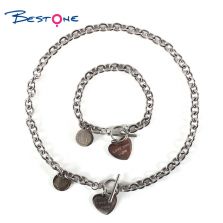 Fashion 304 Stainless Steel Bracelet Necklace Jewelry Set Fashion 304 Stainless Steel Bracelet Necklace Jewelry Set