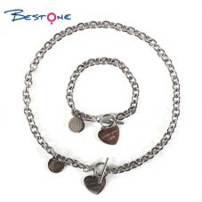 Fashion 304 Stainless Steel Bracelet Necklace Jewelry Set