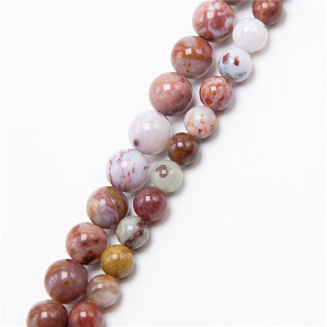 Red Marine Agate Beads