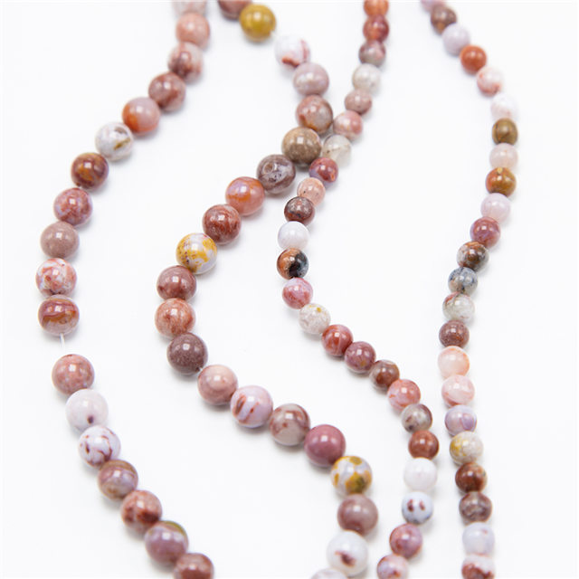 Red Marine Agate Beads