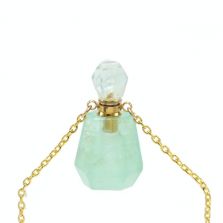 Natural Green Aventurine Essential Oil Bottle Necklace Natural Green Aventurine Essential Oil Bottle Necklace