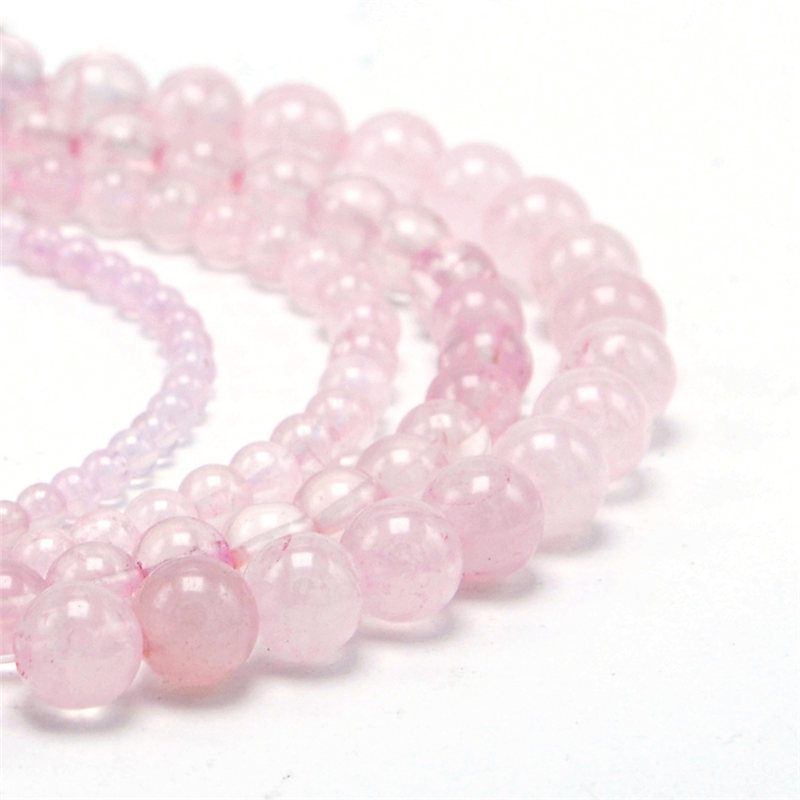 4mm 6mm 8mm 10mm Rose Quartz Gemstone Loose Round Beads made in china