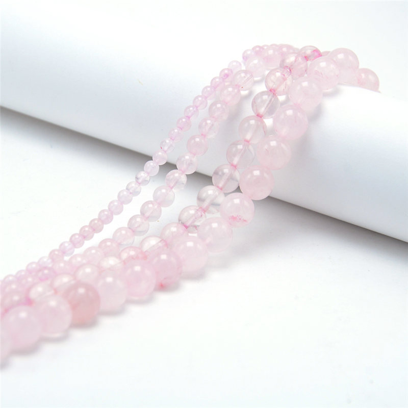 4mm 6mm 8mm 10mm Rose Quartz Gemstone Loose Round Beads made in china