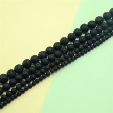 4/6/8/10mm Black Lava Round Natural Stone Beads made in china