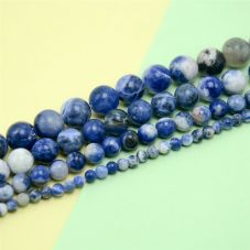 Wholesale 4/6/8/10mm Natural Stone Sodalite Round Beads for DIY Jewelry Making