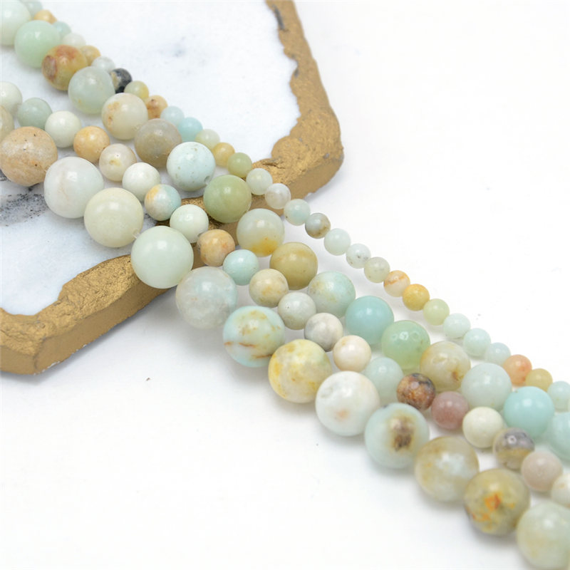 High Quality 4mm 6mm 8mm 10mm Amazonite Round Jewelry Beads for DIY Jewelry Making made in china