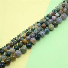 Jewelry Making Supplier 4/6/8/10mm Indian Agate Round Natural Stone Beads for DIY Jewelry Making made in china