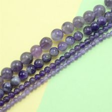 4/6/8/10mm High Quality Natural Amethyst Round Beads made in china