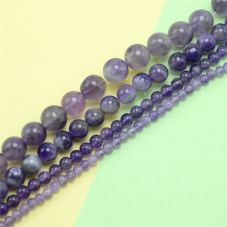 4/6/8/10mm High Quality Natural Amethyst Round Beads made in china