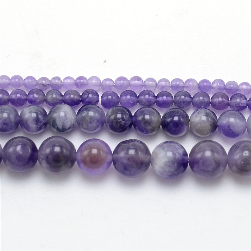 4/6/8/10mm High Quality Natural Amethyst Round Beads made in china