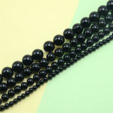 Wholesale 4mm 6mm 8mm 10mm Natural Gemstone Obsidian Round Beads for Men Women Bracelet made in china