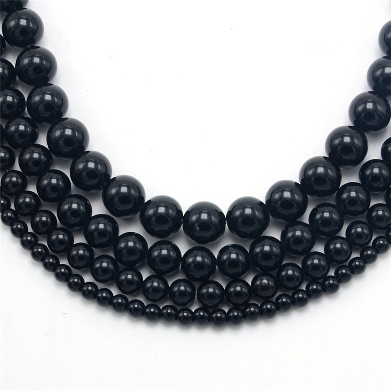 Wholesale 4mm 6mm 8mm 10mm Natural Gemstone Obsidian Round Beads for Men Women Bracelet made in china