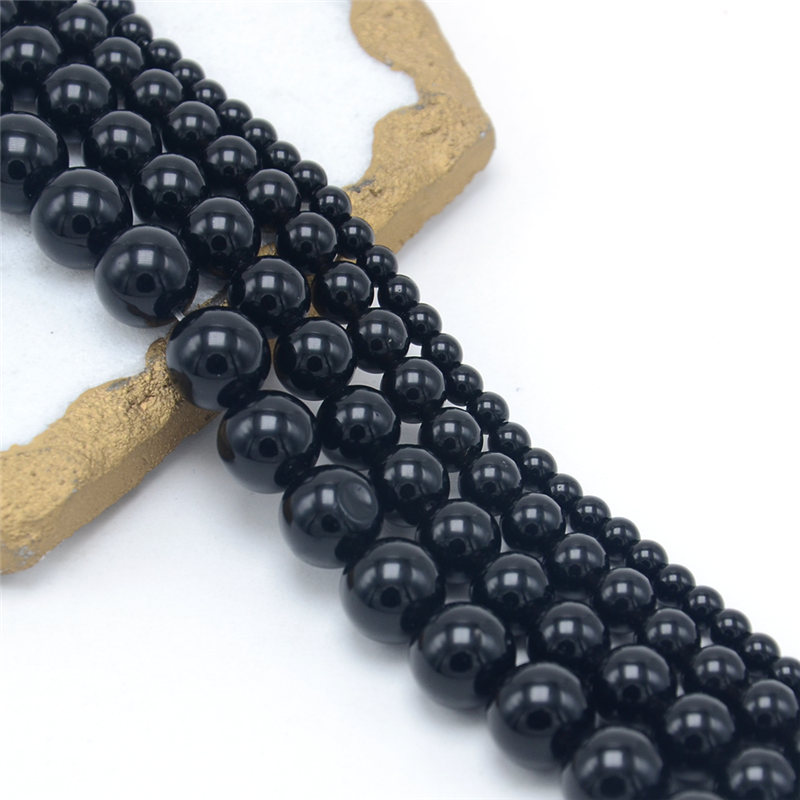 Wholesale 4mm 6mm 8mm 10mm Natural Gemstone Obsidian Round Beads for Men Women Bracelet made in china