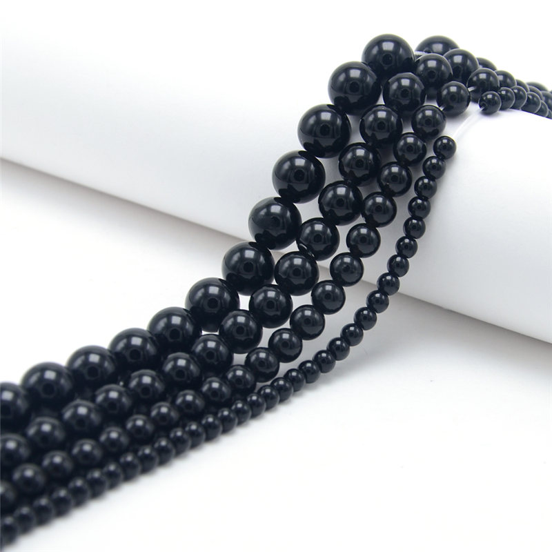 Wholesale 4mm 6mm 8mm 10mm Natural Gemstone Obsidian Round Beads for Men Women Bracelet made in china