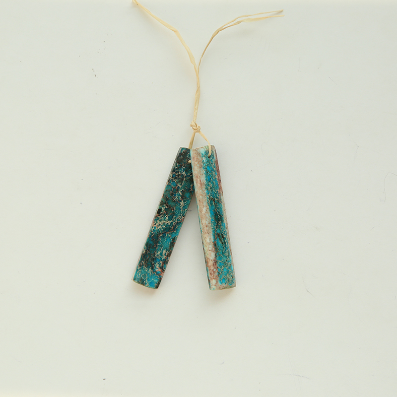 Impression Jasper Gem Pendant Turquoise for DIY Jewelry Imperial Jasper Gemstone Necklace Making