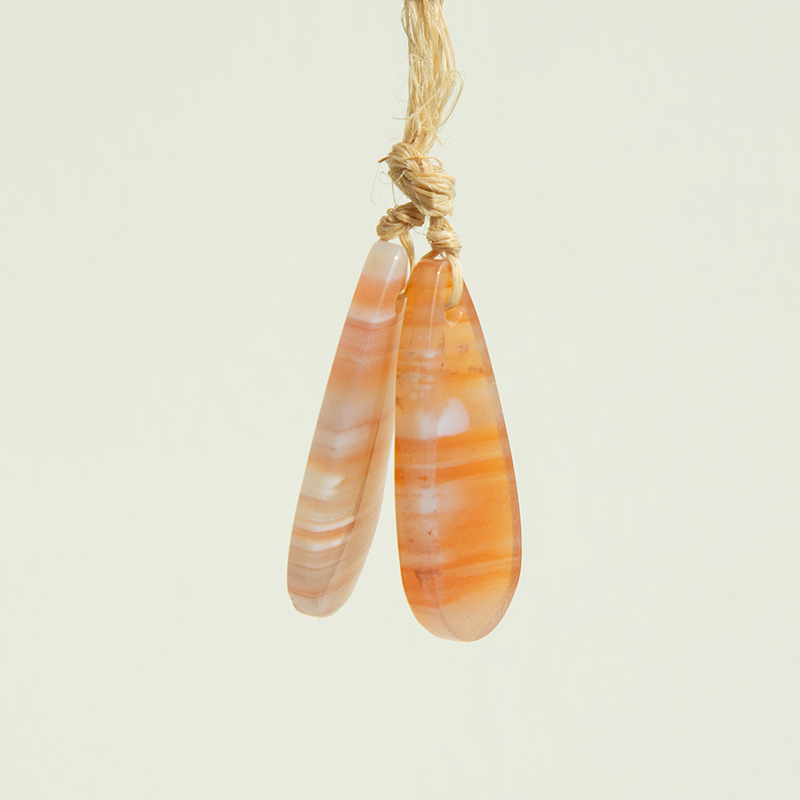 Natural Striped Agate Gem Pendant for DIY Jewelry Gemstone Necklace Making