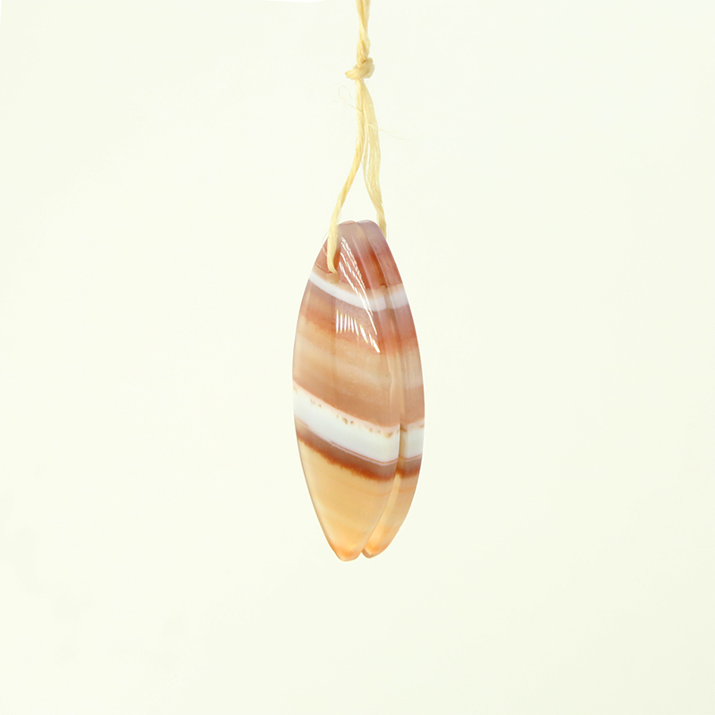 Natural Striped Agate Gem Pendant for DIY Jewelry Gemstone Necklace Making