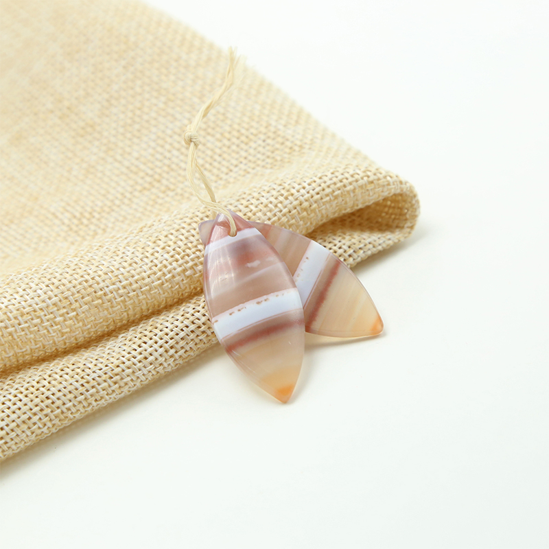 Natural Striped Agate Gem Pendant for DIY Jewelry Gemstone Necklace Making