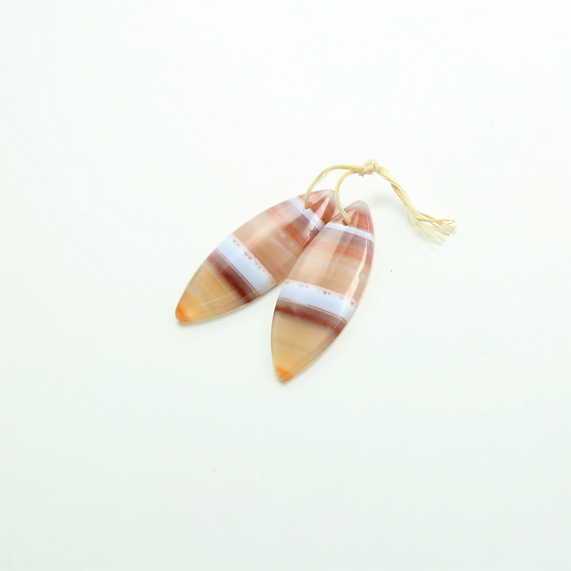 Natural Striped Agate Gem Pendant for DIY Jewelry Gemstone Necklace Making