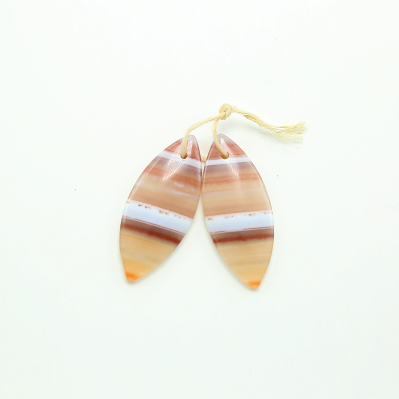 Natural Striped Agate Gem Pendant for DIY Jewelry Gemstone Necklace Making