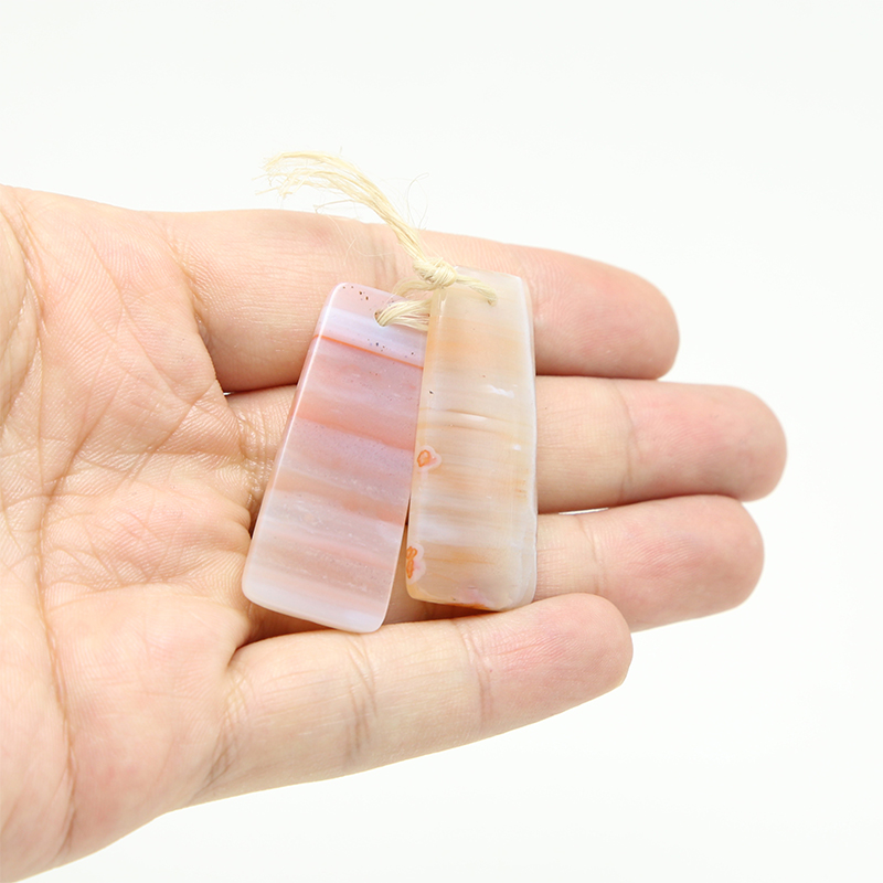 Wholesale Striped Agate Gem Pendant for DIY Jewelry Gemstone Necklace Making