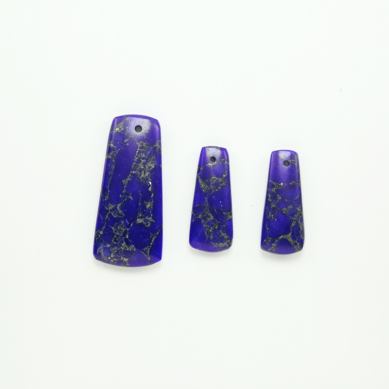 Nugget Lapis Gem Pendant for DIY Jewelry Gemstone Necklace Making