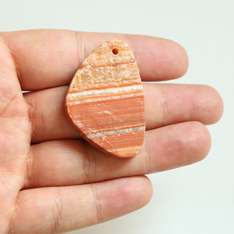 Natural Pork Stone Gem Pendant for DIY Jewelry Gemstone Necklace Making