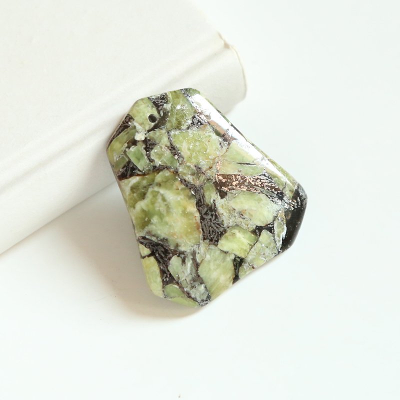 Composite Peridot Gem Pendant for DIY Jewelry Gemstone Necklace Making