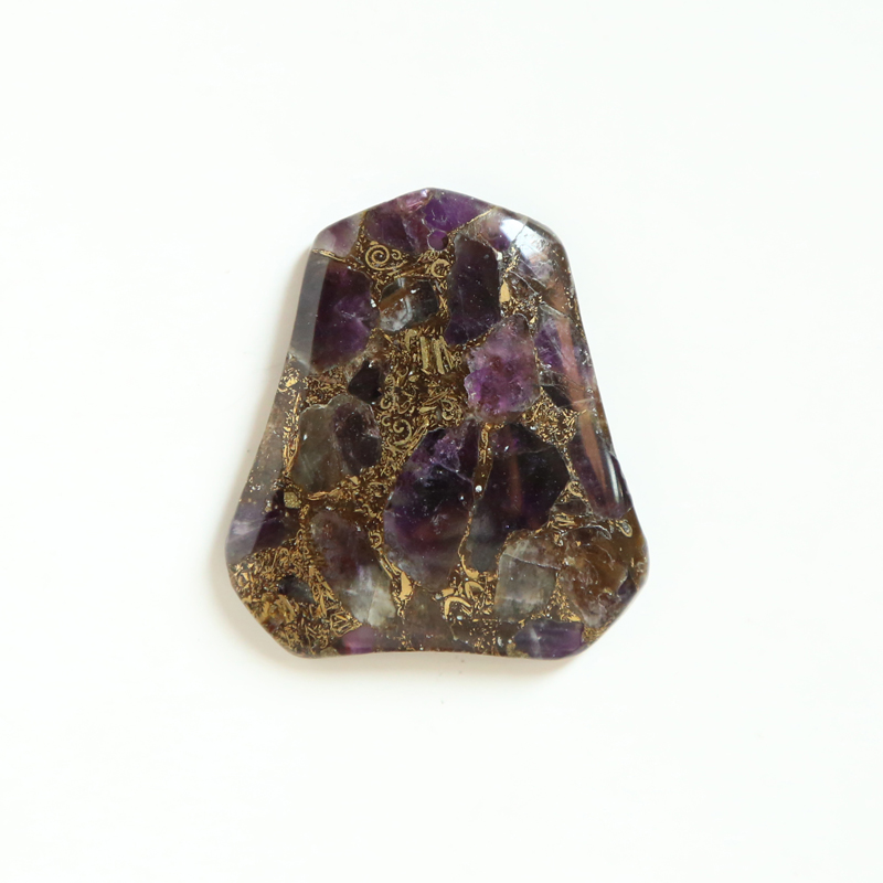 Composite Amethyst Gem Pendant for DIY Jewelry Gemstone Necklace Making