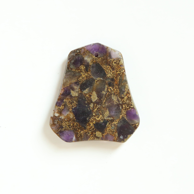 Composite Amethyst Gem Pendant for DIY Jewelry Gemstone Necklace Making