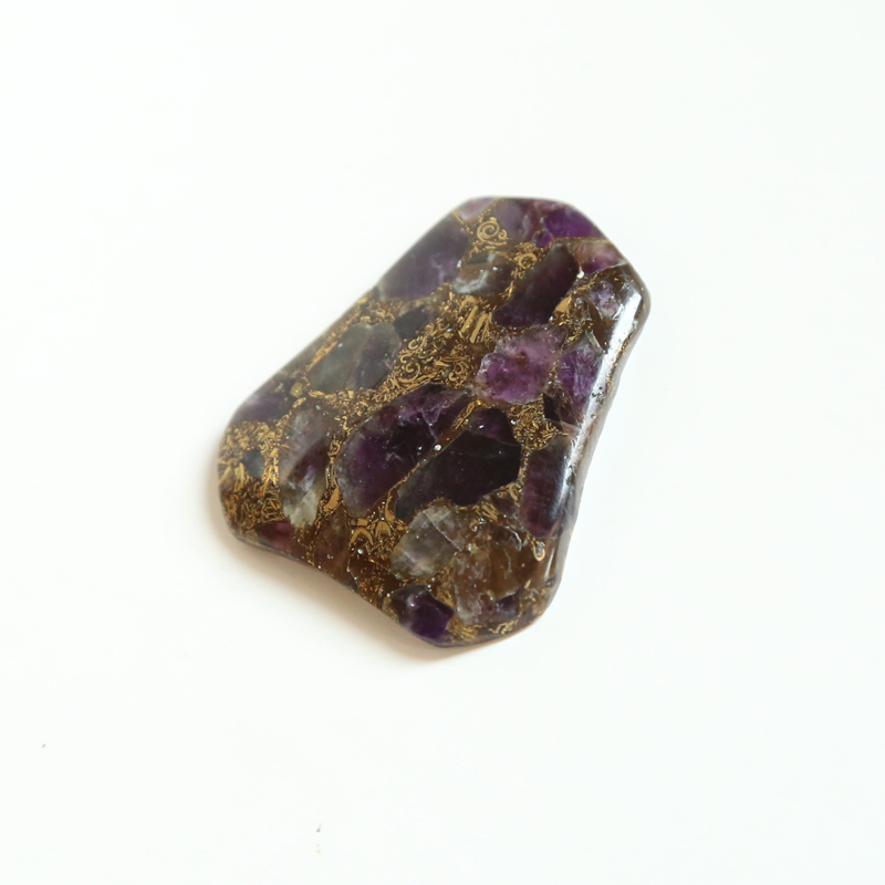 Composite Amethyst Gem Pendant for DIY Jewelry Gemstone Necklace Making