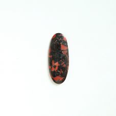 Composite Red Jasper w/ Jet Gem Pendant for DIY Jewelry Gemstone Necklace Making