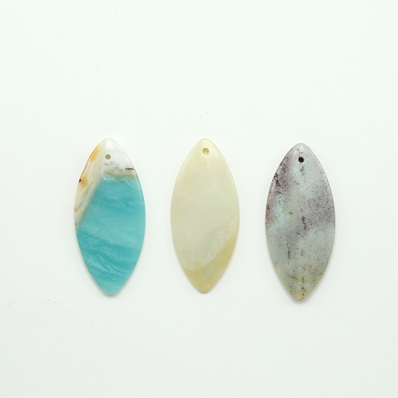 Natural Amazonite Gem Pendant for DIY Jewelry Gemstone Necklace Making