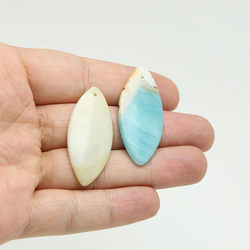 Natural Amazonite Gem Pendant for DIY Jewelry Gemstone Necklace Making