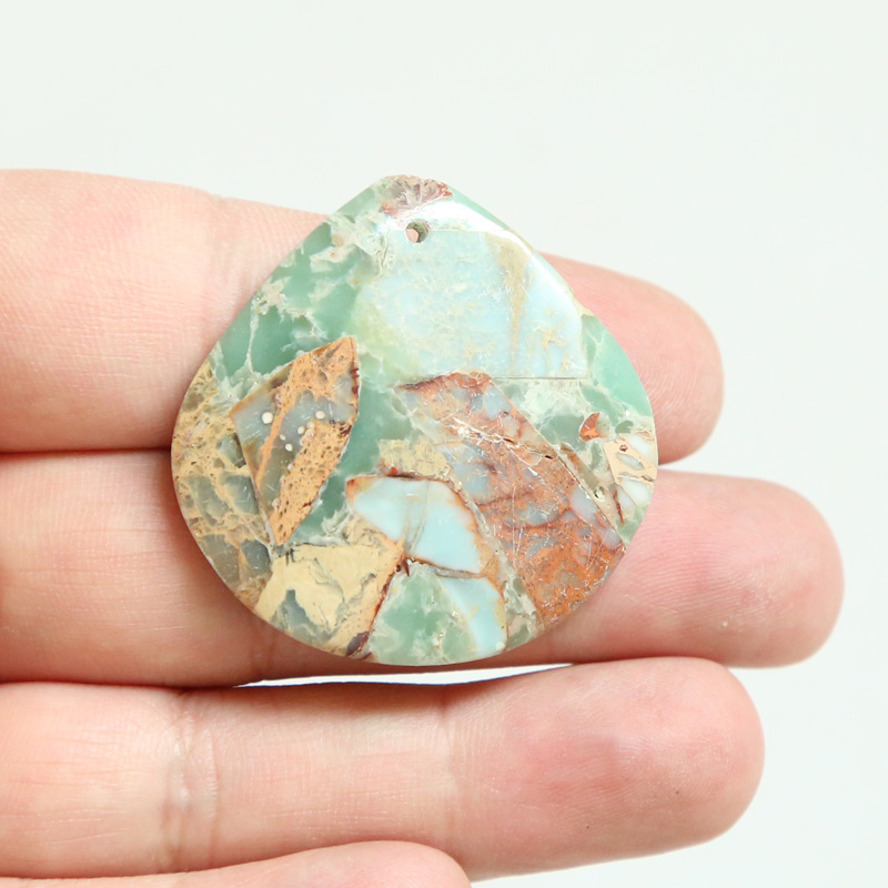 Wholesale Snakeskin Jasper Gem Pendant for DIY Jewelry Gemstone Necklace Making