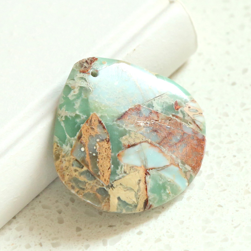 Wholesale Snakeskin Jasper Gem Pendant for DIY Jewelry Gemstone Necklace Making