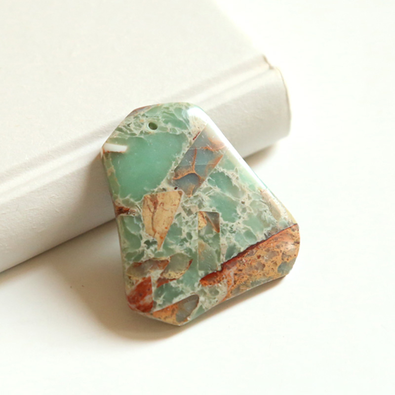 New Snakeskin Jasper Gem Pendant for DIY Jewelry Gemstone Necklace Making