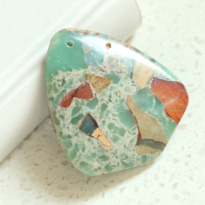 Snakeskin Jasper Gem Pendant for DIY Jewelry Gemstone Necklace Making