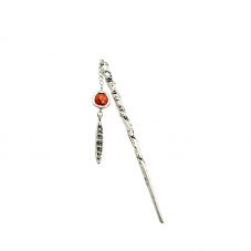 DIY Alloy Bookmark Vintage Metal Stick Bookmark with Lava Bead Decoration