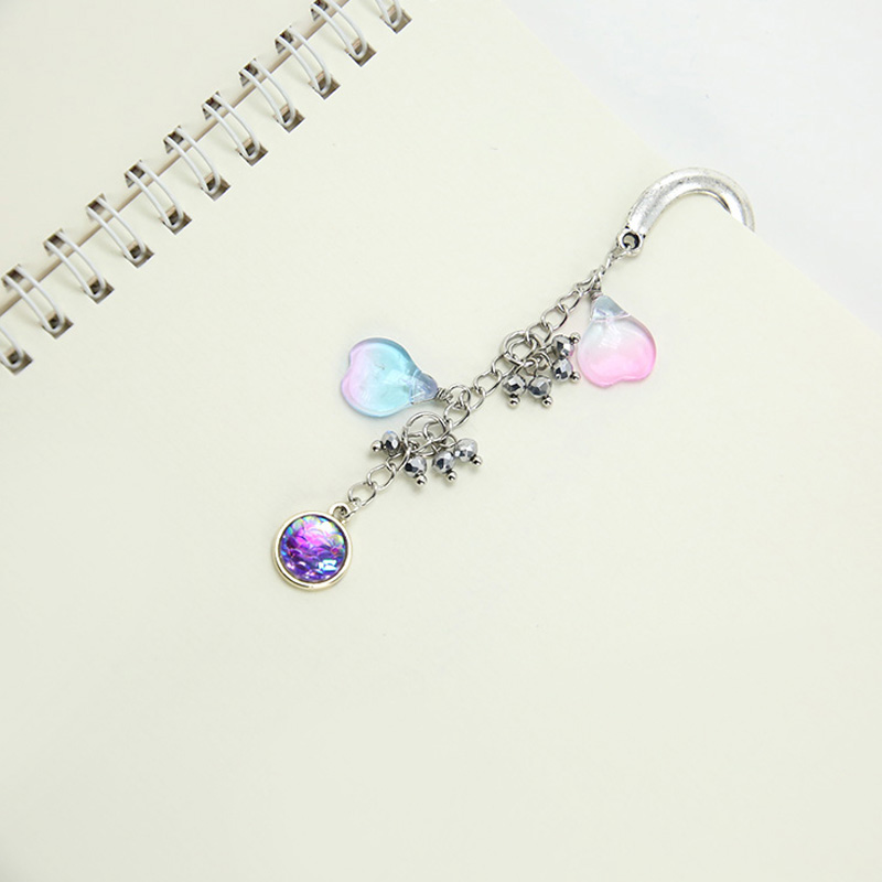 Mermaid Bookmark Vintage DIY Bookmark Designed with Alloy Charm and Glass Beads