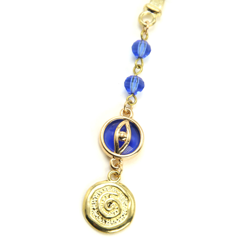 Zinc Alloy Handcrafted Bookmark with Alloy Charm and Glass Beads