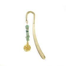 Gift Bookmark with Natural Gemstone Chips and Lifetree Alloy Charms DIY Jewelry Designed Accessories Gift Bookmark with Natural Gemstone Chips and Lifetree Alloy Charms DIY Jewelry Designed Accessories