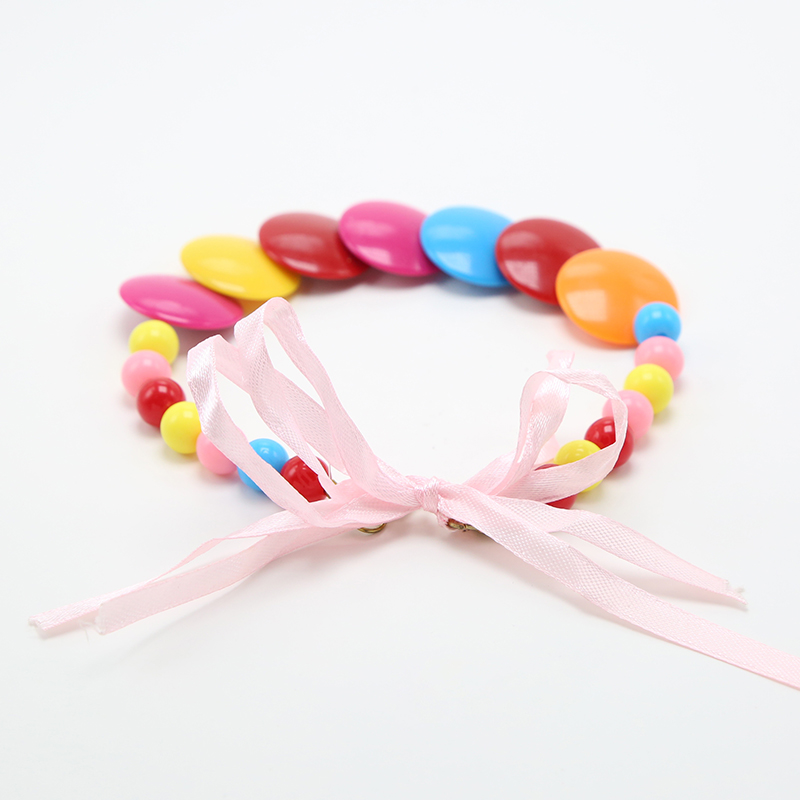 Multi Color Acrylic Pet Necklace Pet Choker For Dog Cat Pet Jewelry Bead Jewelry