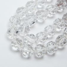 12mm Faceted Round Crystal Glass Beads