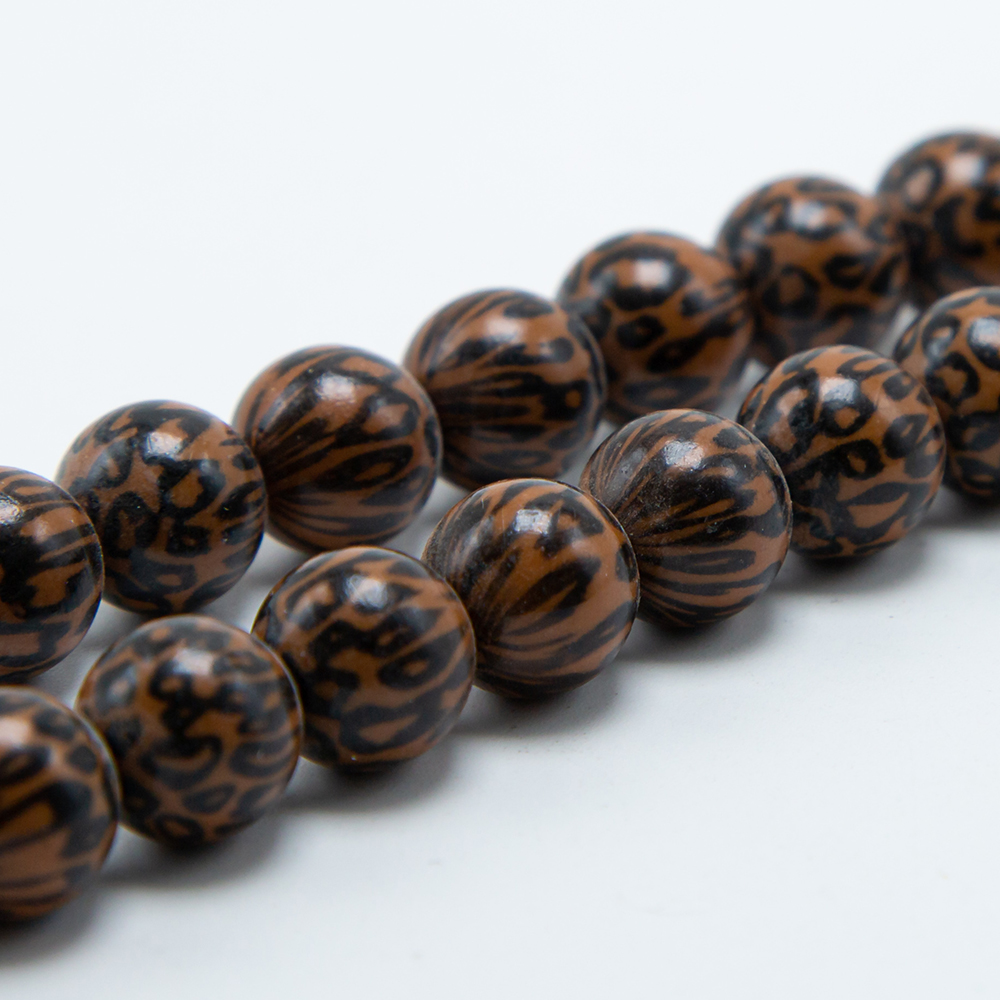 12mm Acrylic Round Beads Leopard Beads