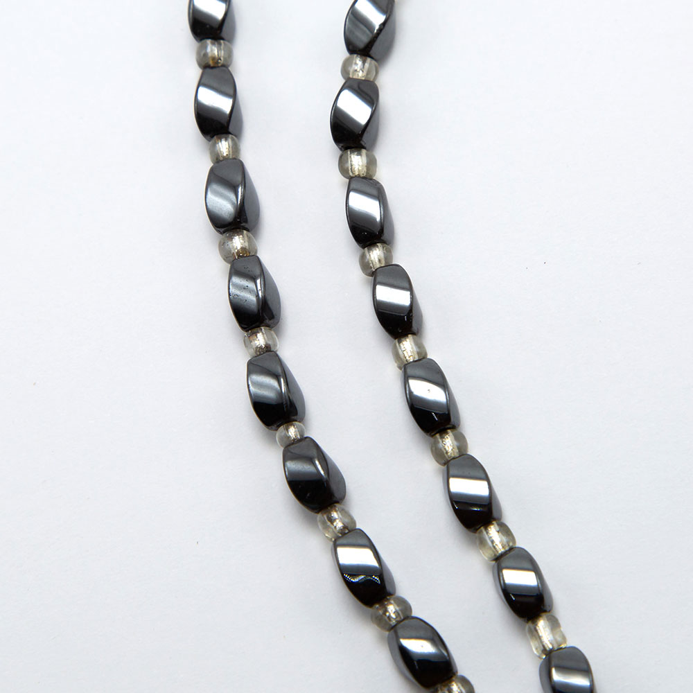 8x5mm Hematite Twist Beads